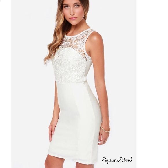 Lulu’s moon ivory chasing dreams midi dress S nwt - Picture 1 of 5